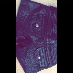 True religion leather shorts size 25